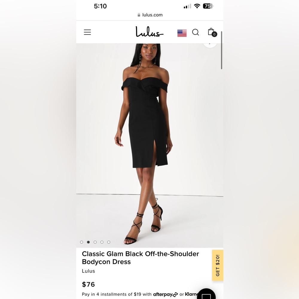 Brand new Lulus Black Dress